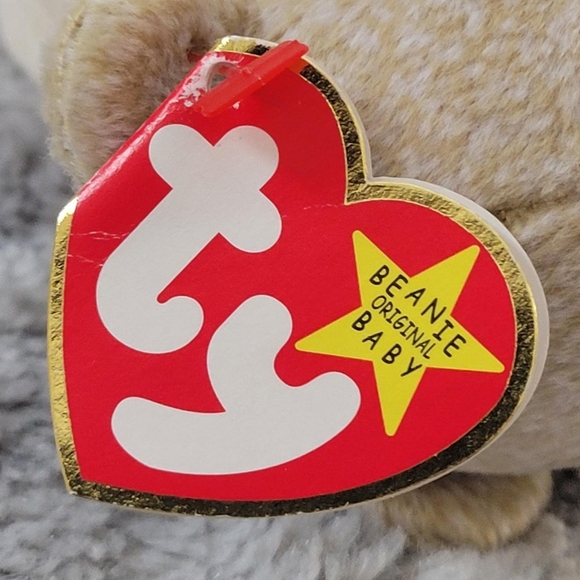 Retired Vintage 90s Ty Beanie Baby Almond The Bear - Picture 5 of 7